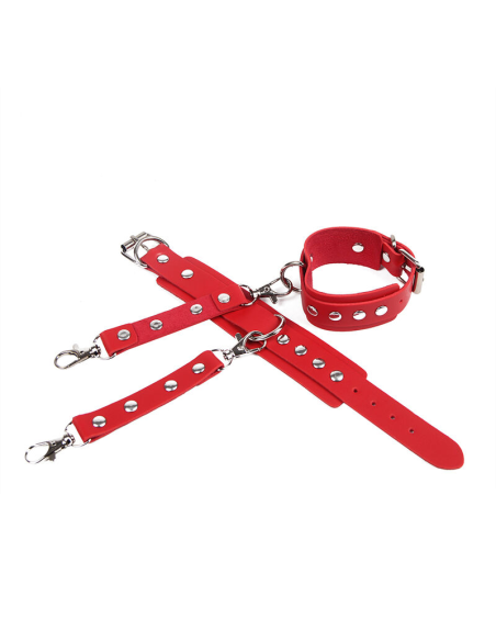 SUBBLIME - 953706 ESPOSAS CON CINTURÓN BONDAGE ROJO TALLA ÚNICA