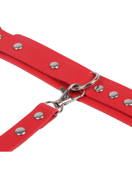 SUBBLIME - 953706 ESPOSAS CON CINTURÓN BONDAGE ROJO TALLA ÚNICA