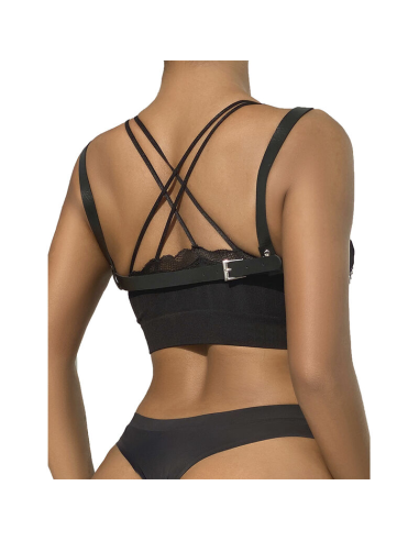 SUBBLIME - 953713 CINTURÓN DE BONDAGE PUNK HEBILLA METAL NEGRO TALLA ÚNICA