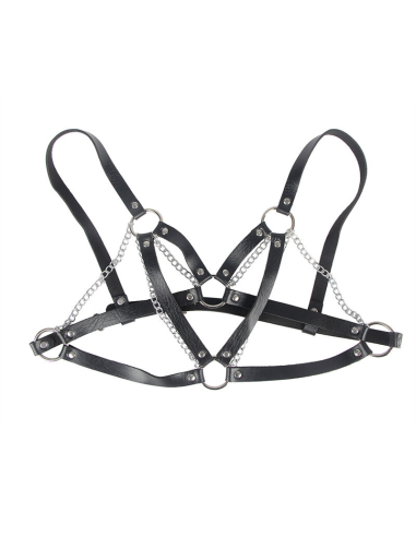 SUBBLIME - 953713 CINTURÓN DE BONDAGE PUNK HEBILLA METAL NEGRO TALLA ÚNICA