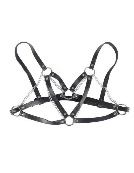 SUBBLIME - 953713 CINTURÓN DE BONDAGE PUNK HEBILLA METAL NEGRO TALLA ÚNICA