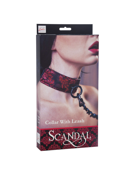 CALEXOTICS - SCANDAL COLLAR CON CORREA NEGRA