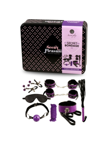 SECRETPLAY - BDSM SET 8PCS LILA - NEGRO