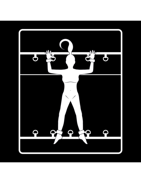 FETISH SUBMISSIVE - SET ATADURAS CAMA LUXURY CON FORRO DE NEOPRENO