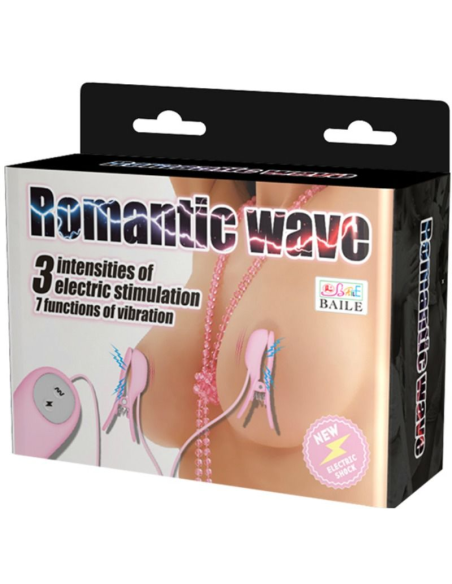 BAILE - ROMANTIC WAVE PINZAS CON VIBRACIÓN Y ELECTROSHOCK