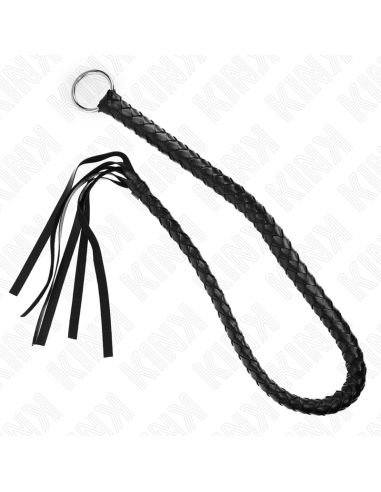 KINK - LÁTIGO DE SERPIENTE CON ANILLO DE MANO NEGRO 65 CM