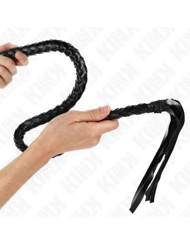 KINK - LÁTIGO DE SERPIENTE CON ANILLO DE MANO NEGRO 65 CM