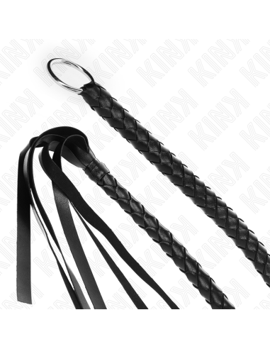 KINK - LÁTIGO DE SERPIENTE CON ANILLO DE MANO NEGRO 65 CM
