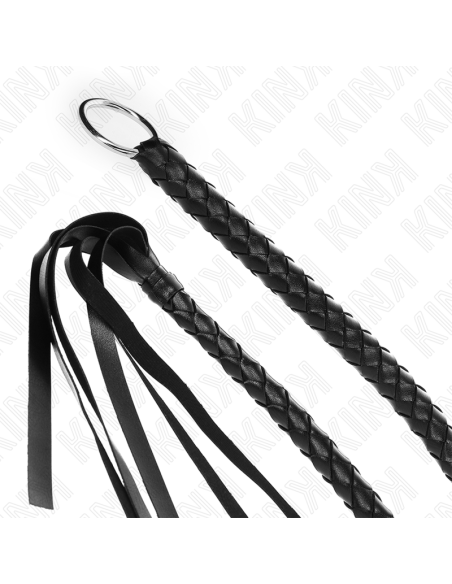 KINK - LÁTIGO DE SERPIENTE CON ANILLO DE MANO NEGRO 65 CM