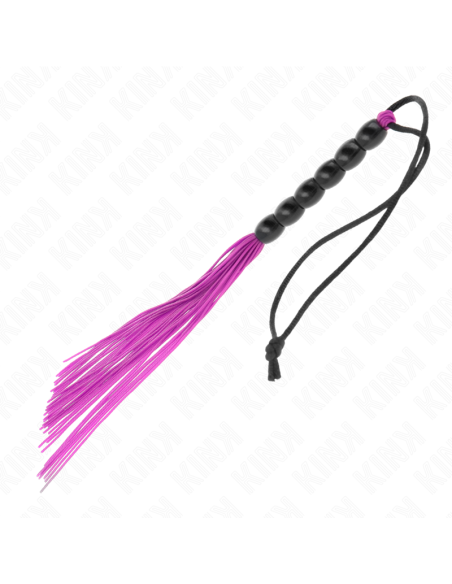 KINK - MINI LÁTIGO DE SILICONA CON AGARRE 6 BOLAS MORADO 26 CM