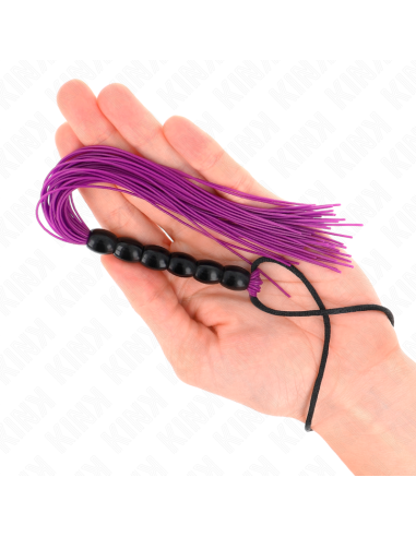 KINK - MINI LÁTIGO DE SILICONA CON AGARRE 6 BOLAS MORADO 26 CM