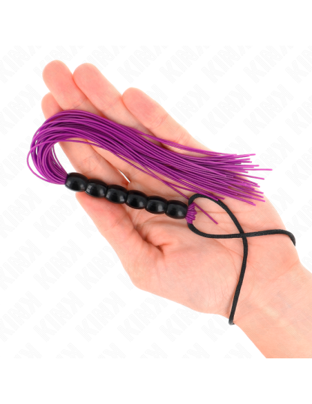 KINK - MINI LÁTIGO DE SILICONA CON AGARRE 6 BOLAS MORADO 26 CM