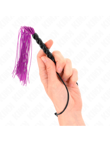 KINK - MINI LÁTIGO DE SILICONA CON AGARRE 6 BOLAS MORADO 26 CM