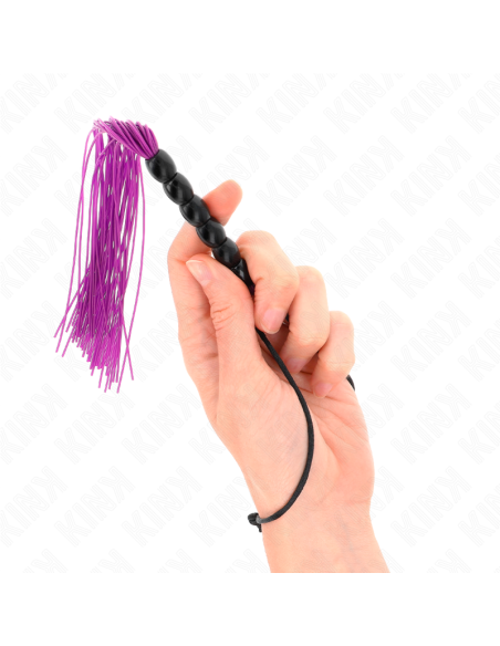 KINK - MINI LÁTIGO DE SILICONA CON AGARRE 6 BOLAS MORADO 26 CM