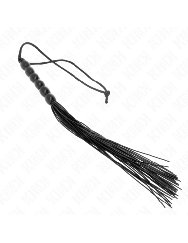 KINK - MINI LÁTIGO DE SILICONA CON AGARRE 6 BOLAS NEGRO 26 CM
