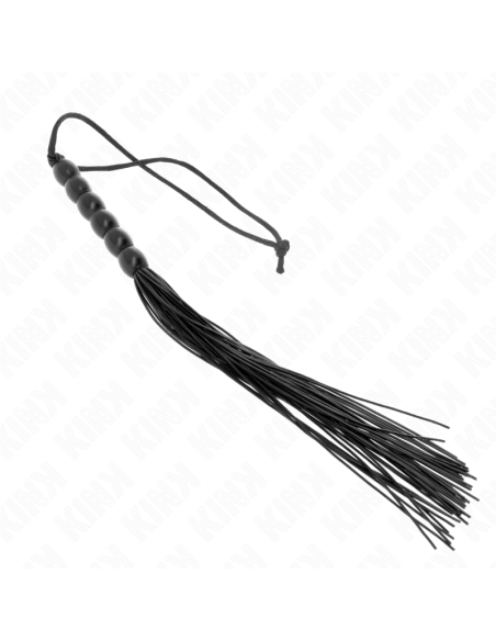 KINK - MINI LÁTIGO DE SILICONA CON AGARRE 6 BOLAS NEGRO 26 CM
