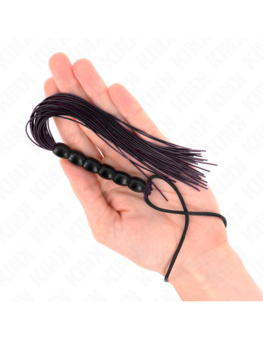 KINK - MINI LÁTIGO DE SILICONA CON AGARRE 6 BOLAS NEGRO 26 CM