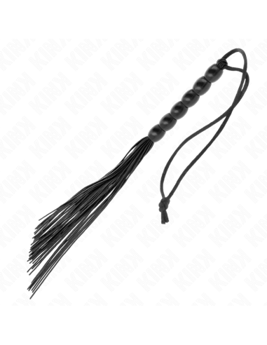 KINK - MINI LÁTIGO DE SILICONA CON AGARRE 6 BOLAS NEGRO 26 CM