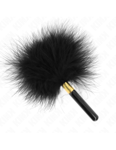KINK - PLUMAS PARA COSQUILLAS METAL DORADO NEGRA 18 CM