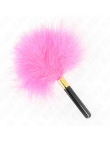 KINK - PLUMAS PARA COSQUILLAS METAL DORADO FUCSIA 18 CM