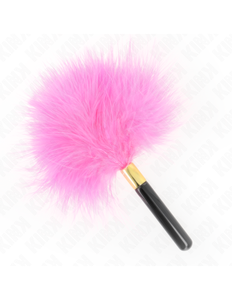 KINK - PLUMAS PARA COSQUILLAS METAL DORADO FUCSIA 18 CM