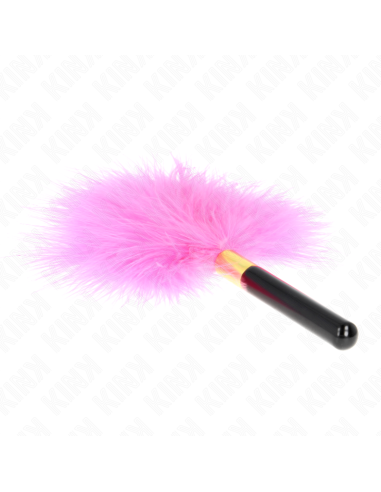 KINK - PLUMAS PARA COSQUILLAS METAL DORADO FUCSIA 18 CM