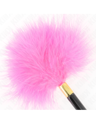 KINK - PLUMAS PARA COSQUILLAS METAL DORADO FUCSIA 18 CM