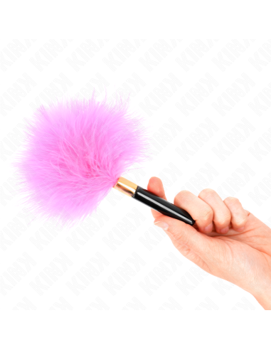 KINK - PLUMAS PARA COSQUILLAS METAL DORADO FUCSIA 18 CM