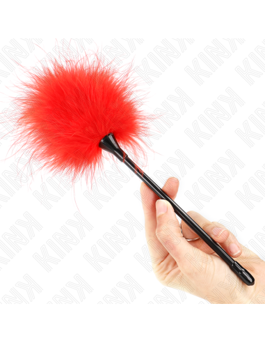 KINK - PLUMAS PARA COSQUILLAS ROJO USADO PARA EL KIT BONDAGE 27 CM