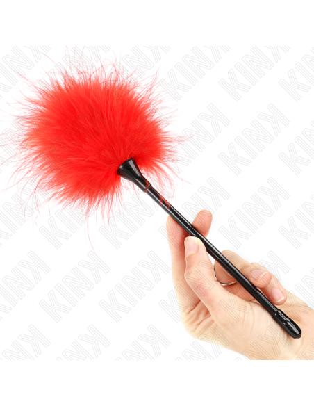 KINK - PLUMAS PARA COSQUILLAS ROJO USADO PARA EL KIT BONDAGE 27 CM