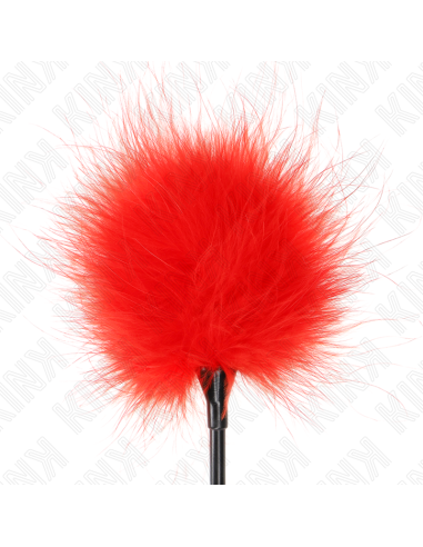 KINK - PLUMAS PARA COSQUILLAS ROJO USADO PARA EL KIT BONDAGE 27 CM