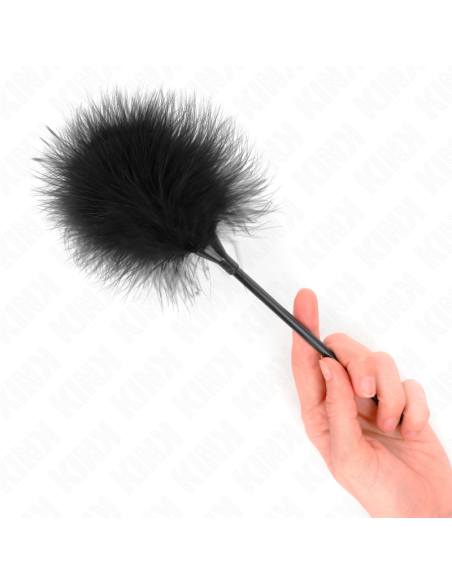 KINK - PLUMAS PARA COSQUILLAS NEGRO USADO PARA EL KIT BONDAGE 27 CM