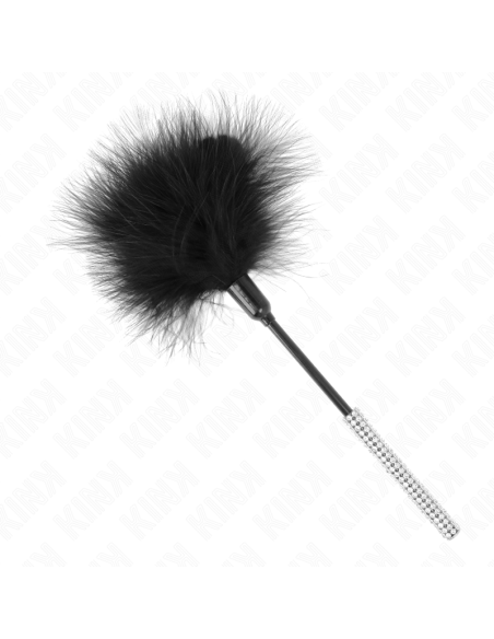 KINK - PLUMAS PARA COSQUILLAS CON MANGO DE DIAMANTES DE IMITACIÓN 27 CM