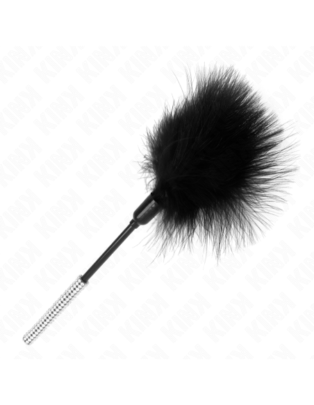KINK - PLUMAS PARA COSQUILLAS CON MANGO DE DIAMANTES DE IMITACIÓN 27 CM