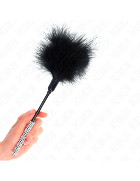 KINK - PLUMAS PARA COSQUILLAS CON MANGO DE DIAMANTES DE IMITACIÓN 27 CM