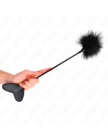 KINK - PLUMAS PARA COSQUILLAS CON PALETA DE CORAZÓN 31 CM