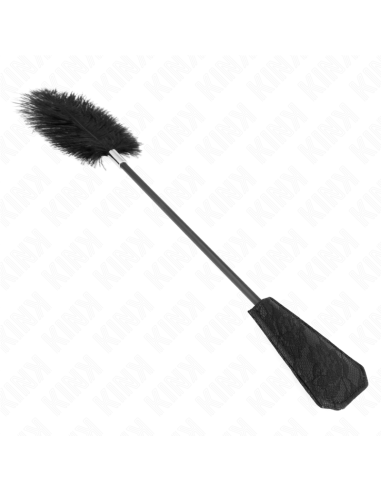 KINK - PLUMAS DE AVESTRUZ PARA COSQUILLAS CON PALETA DE ENCAJE 56 CM