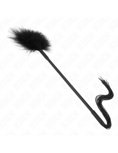 KINK - LÁTIGO DE SILICONA CON PLUMAS PARA COSQUILLAS 47 CM