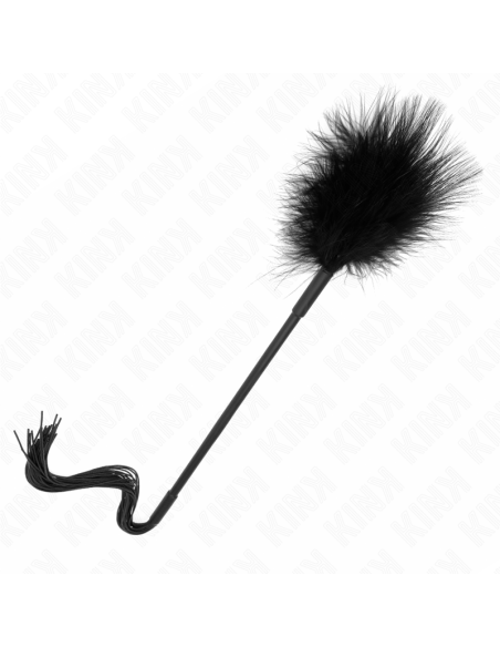 KINK - LÁTIGO DE SILICONA CON PLUMAS PARA COSQUILLAS 47 CM