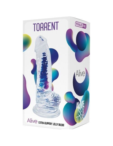 ALIVE - TORRENT Pene Realístico Transparente 20.6 cm | SEXPLACE.MX
