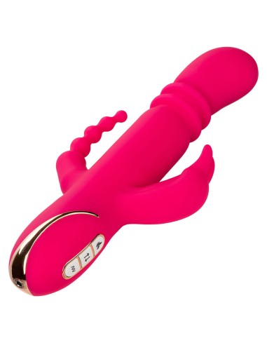 CALEXOTICS - JACK FANTASY TRIPLE VIBRADOR CALENTABLE RABBIT ROSA