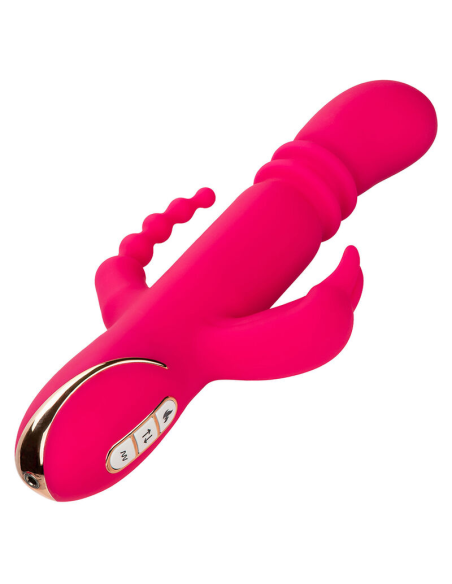 CALEXOTICS - JACK FANTASY TRIPLE VIBRADOR CALENTABLE RABBIT ROSA