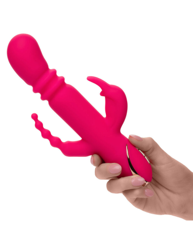 CALEXOTICS - JACK FANTASY TRIPLE VIBRADOR CALENTABLE RABBIT ROSA