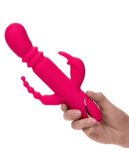 CALEXOTICS - JACK FANTASY TRIPLE VIBRADOR CALENTABLE RABBIT ROSA