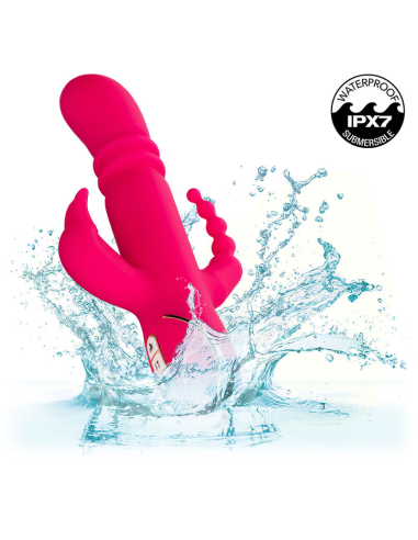 CALEXOTICS - JACK FANTASY TRIPLE VIBRADOR CALENTABLE RABBIT ROSA