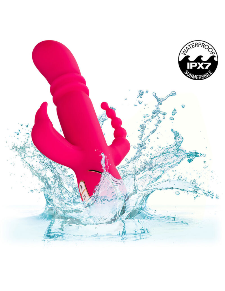 CALEXOTICS - JACK FANTASY TRIPLE VIBRADOR CALENTABLE RABBIT ROSA