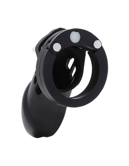 HIDDEN DESIRE - EXTREME JAULA DE CASTIDAD SILICONA TALLA L NEGRO