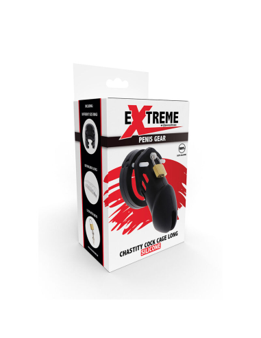 HIDDEN DESIRE - EXTREME JAULA DE CASTIDAD SILICONA TALLA L NEGRO