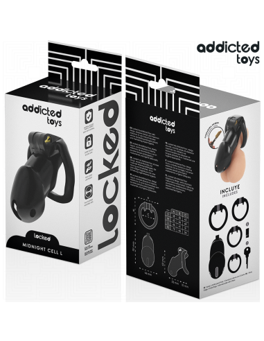 ADDICTED TOYS LOCKED - MINDNIGHT CELL JAULA PARA PENE TALLA L