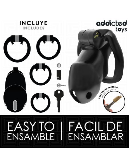 ADDICTED TOYS LOCKED - MINDNIGHT CELL JAULA PARA PENE TALLA M
